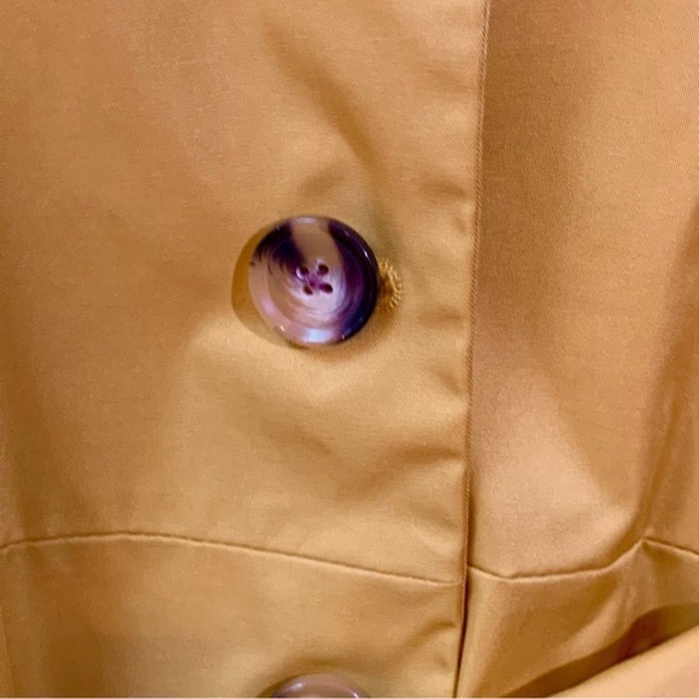 SANDRO Women’s Mustard‎ Yellow Gold Belted Trench Coat Jacket - Picture 6 of 11